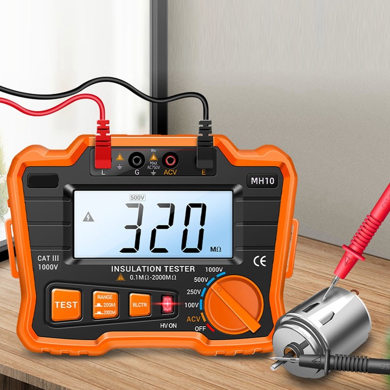Digital Megohm Meter Electrical Earth Resistance Insulation Tester High Accuracy