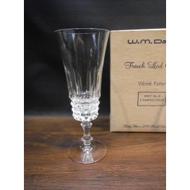 WM Dalton W.M. Dalton Verite Pattern  French Lead Crystal Unit No. 3 Parfait Set of 2