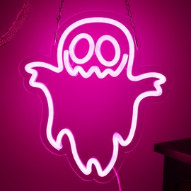 Letrero de neón de araña de Halloween, decoración de pared de Halloween, adecuado para decoración de fiestas de Halloween, letrero LED de neón regulable, también es un gran regalo para amigos