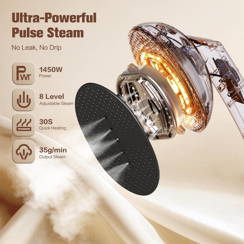 ARSFUTU 2 in 1 Steamer for Clothes 1450W Steam Station