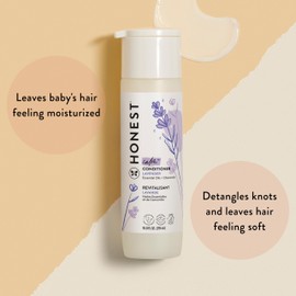 The Honest Company Silicone-Free Conditioner & 2-in-1 Cleansing Shampoo Body Wash Duo Gentle for Baby Naturally Derived Lavender Calm 20 fl oz