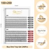 QUEWEL Cluster Lashes 240Pcs Individual Lashes 10D+20D C Curl Mix8-14mm