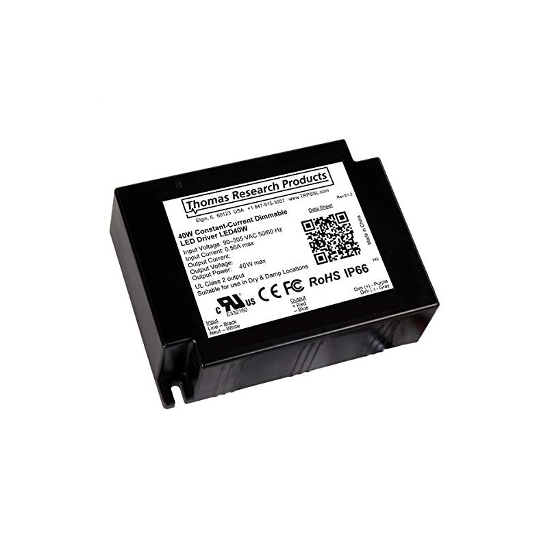 Hubbell LED 40W-024-C1670-D Constant Current Driver, dimmable