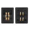 4 Copper Binding Post Terminal Cable Connector Speaker Terminal Box