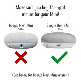 Dot Genie Google Home Mini Backpack: el soporte para montaje en pared de salida más sencillo y más limpio para mini asistentes de voz domésticos de Google: no se requiere envoltura de cable - Diseñado en EE.UU. (Blanco)