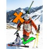 Ski Carry Strap Shoulder Back Children Adults Ski Carry Ski