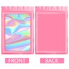 FUNFERY Funfery 100 pcs Pink Smell Proof Mylar Holographic Bags