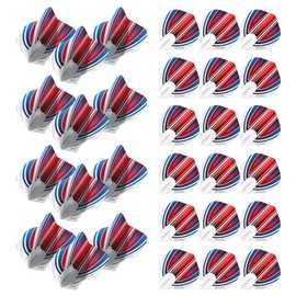 WINMAU Prism Alpha Red & White Extra Thick Dart Flights - 10 sets per pack (30 dart flights in total)