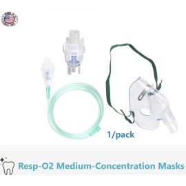 Dynarex Adult Aerosol Mask 1/Pc with 6cc Cup 7' Standard Tube Connector Replacement