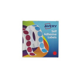 Avery 24-506 Sticky Circle, dots Label Dispenser (19 mm Dia, 1120 Labels) - Red