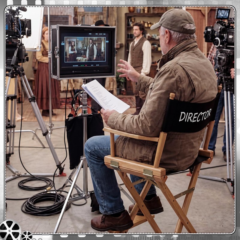 Irenare 2 Set Directors Chair Canvas Replacement Black Movie Chair