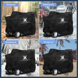 INFINAUTO 3 or 4 Wheel Mobility Scooter Cover Waterproof Sun Rain Wind Protection for Motorcycle Scooter Replacement Car Parts Stylish Design