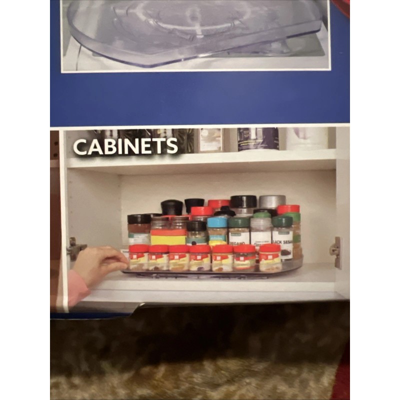 Kitchen SMART SPIN 360° Rotating Organizer Refrigerator Laundry Kitchen Cabinet