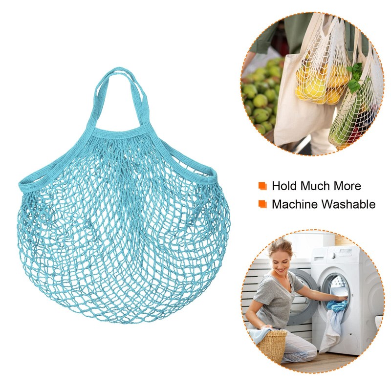 sourcing map Cotton Mesh Bag, 15x13.8 Reusable Washable Mesh Net