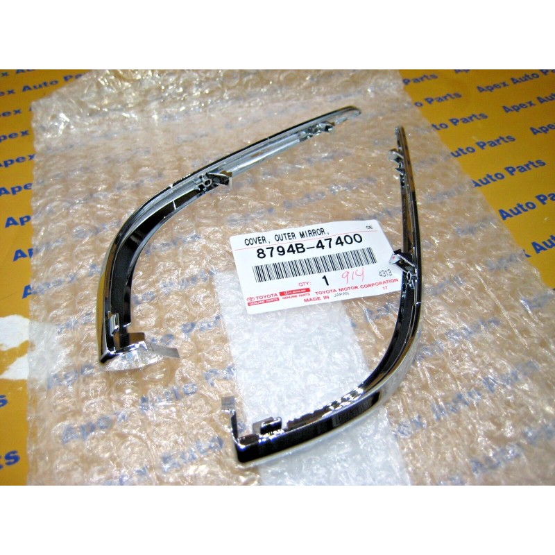 Toyota Prius Left and Right Side Mirror Molding Trim Chrome