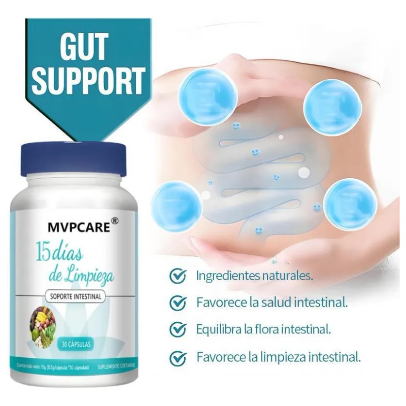 15 Day Cleanse Desintoxicacin Intestinal Avanzada Con 30 Cpsulas Sin