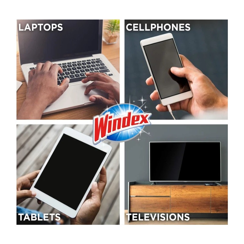 Windex Electronics Wipes Pre-Moistened Clean and Provide a Streak-Free Shine,
