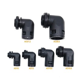 Namvo Corrugated Pipe Connector 90 Degree AD28.5 PG21 Pipe Hose Connector Clamps Pack of 10