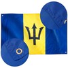 Runesol Barbados Flag, 91x152cm, 3ft x 5ft, 4 Grommets, Eyelet