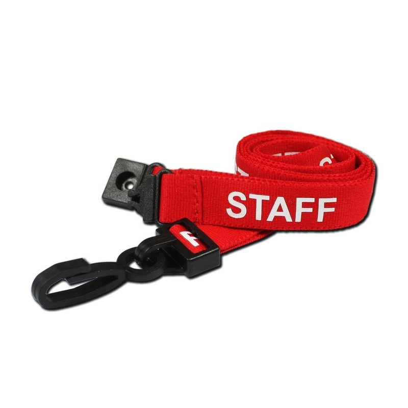 CKB Ltd® 20x Red STAFF LANYARDS Breakaway Safety Lanyard Neck