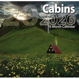 2026 Cabins Full Size Wall Calendar for Planning, Scheduling, and Organizing