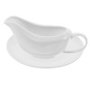 Ciieeo 1 Set Ceramic Gravy Boat with Saucer Versatile Sauce