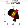Caribbean Flag Drop Earrings for Black and Brown Skin Women
