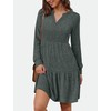 IWD V Neck Long Sleeve Fall Knit Sweater Dress for