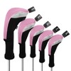 Andux 5pcs/Set Golf 460cc Driver Fairway Wood Club Head Covers