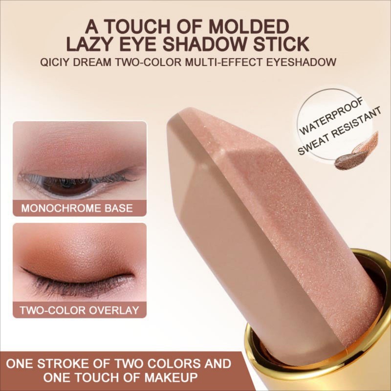 Eye Shadow Stick 2 Pieces Glitter Eyeshadow Stick, Double Colour