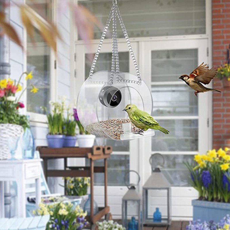 Smart Bird Feeder Night Vision Hanging Bird Feeder with Camera