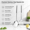 Joyfair 2Pcs Stainless Steel Spatula Set, Sturdy Solid & Slotted
