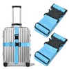 Collskid Pack of 2 Suitcase Straps with Metal Buckle, Suitcase