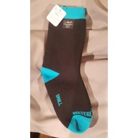 Dexshell Coolvent Lite Socks, Black / Aqua Blue, Small DS638A SHIPS FREE!