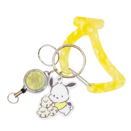 Sanrio All Stars LSR-G004 Pochacco Flower Ring Carabiner with Reel Bag Charm