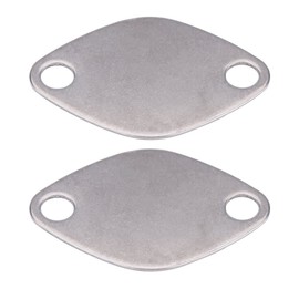 EGR Blanking Plate, 2 Pcs 8mm Stainless Steel EGR Valve Blanking Block Plate Kit EGR Valve Plate for Espace Laguna Master TRAFIC Vauxhall MOVANO
