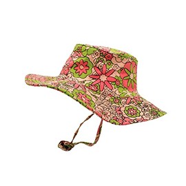 Lakhays Flower Power Boonie Hat-Coral-M/L