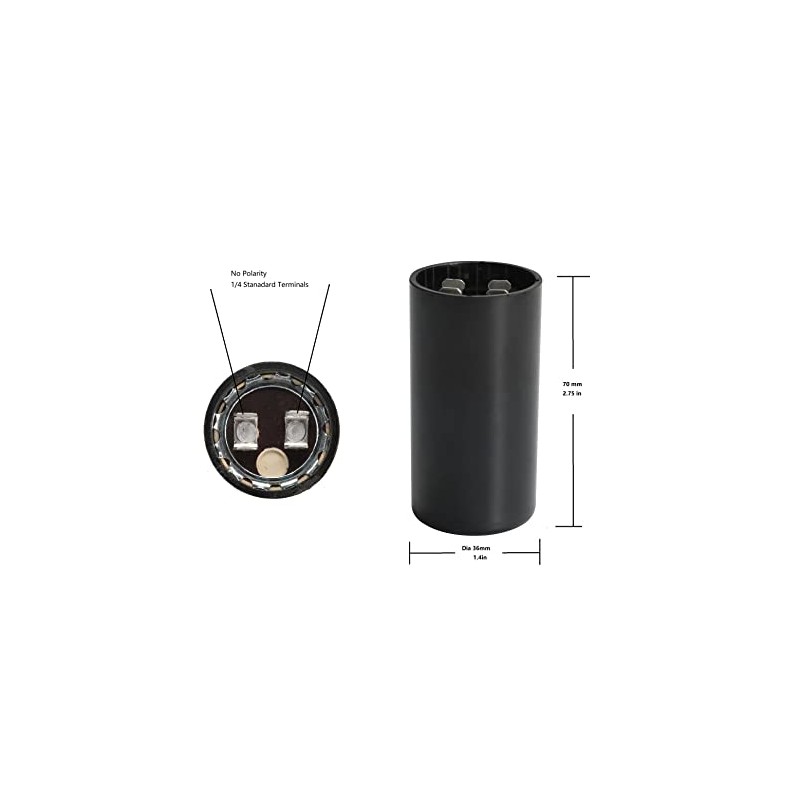 BlueNatHxRPR 36-43 MFD/uF Condensador de arranque de motor soporta voltaje