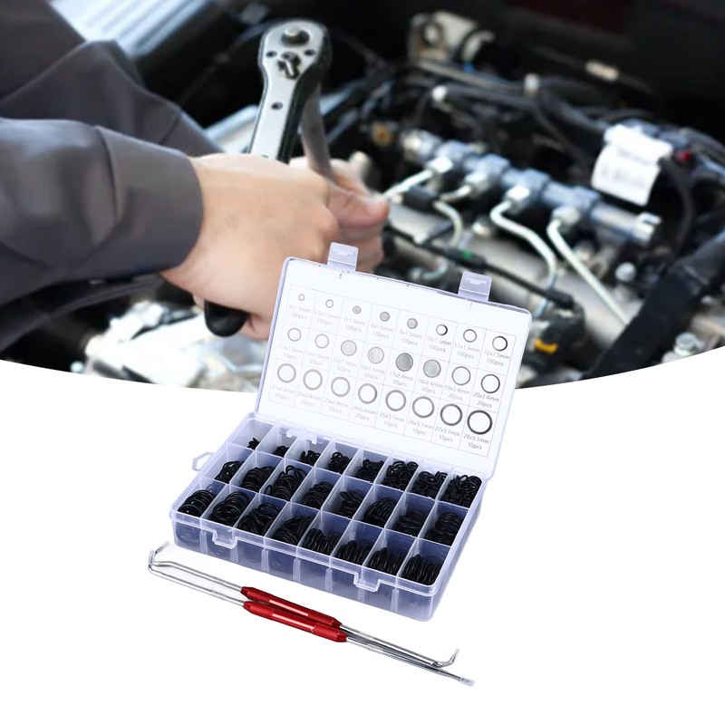 1200Pcs Sealing Ring Set Nitrile Rubber High Temperature Resistant Waterproof