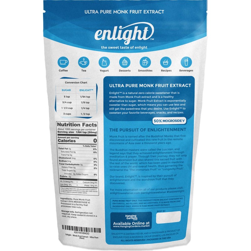 ENLIGHT - 100% Ultra Pure Monkfruit Extract (50g / 1.8oz