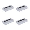 HOOZ 4 x Cable Grommet Desk, 160 cm Aluminium Cable