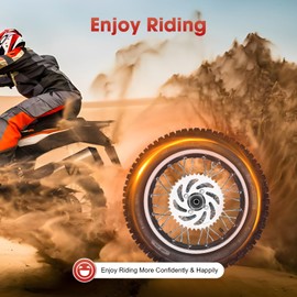 12" Rear Wheel with Disc Brake and Gear Sprocket for 80/100-12 Tires - 32 Spoke Heavy Duty Steel Rim with 140kg Load Capacity - Black & Silver Electroplated Finish