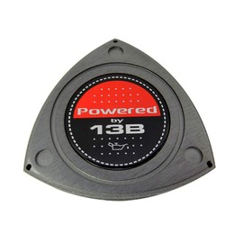 VMS RACING GUNMETAL ROTARY OIL CAP with Powered by 13B Emblem in CNC Machined Billet Aluminum Compatible with Mazda Wankel RX-7 RX7 GSL-SE FC FD 1974-1992