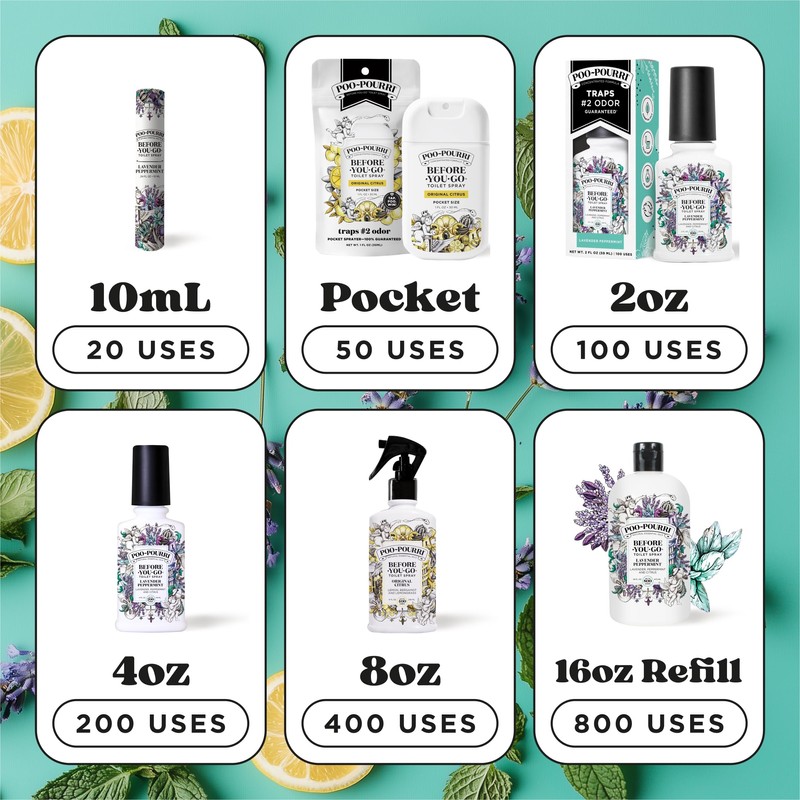 Poo-Pourri Lavender Peppermint Before-You-Go Air & Toilet Spray 16fl oz
