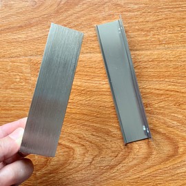 HY HUIJUN Hidden Cabinet Handles, Pack of 6 Cabinet Handles, Brushed Aluminium, Silver, Invisible Kitchen Handles, Door Handles, Drawer Handles, Handles for Wardrobe, Bedroom