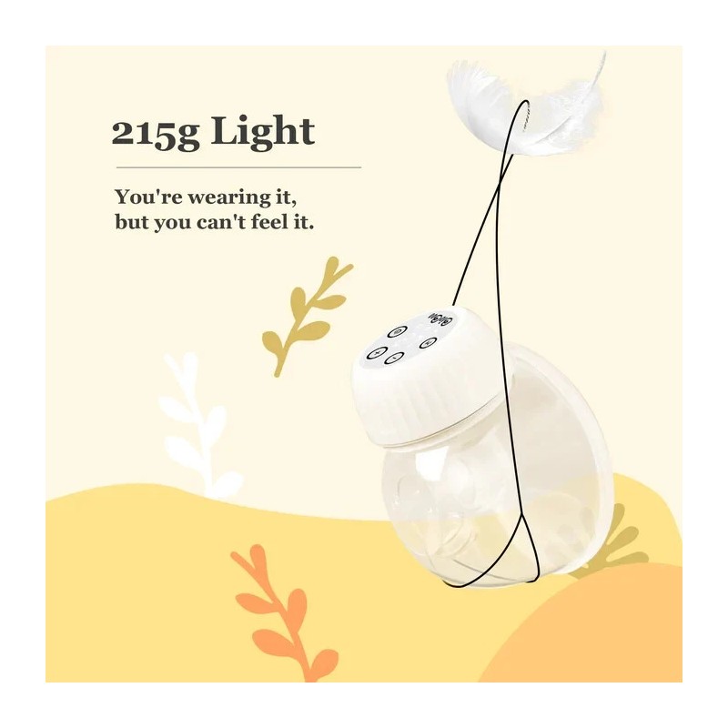 BIOBOO Hug Double Wearable Breast Pump- White, New Sealed 24mm,