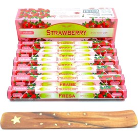 120 Strawberry Incense Sticks Joss Sticks with Ashtray