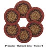 Homespice Highland Country Style Rope Coasters Set of 6 -