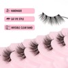 Glowingwin Half Lashes with clear band Fake Lashes Cat Eye