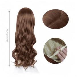 SDXCJY Wave Wig Long Curly Wigs for Women Girls 27’’ Long,Women's Charming Full Hair Replacement Synthetic brown Hair Wigs,Ladies Fancy Dress Wig for Cosplay Party, Daily Use. (Light brown)